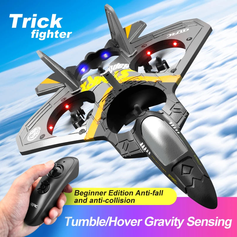 Control the RC Airplane – 2.4GHz Gravity Sensor Stunt Glider LED Jet!