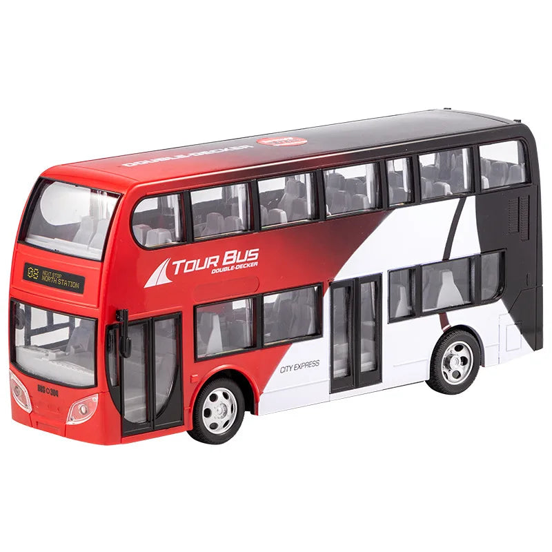 RC Large Double-decker Bus Toy for Children's 2.4G Wireless Remote Control Car