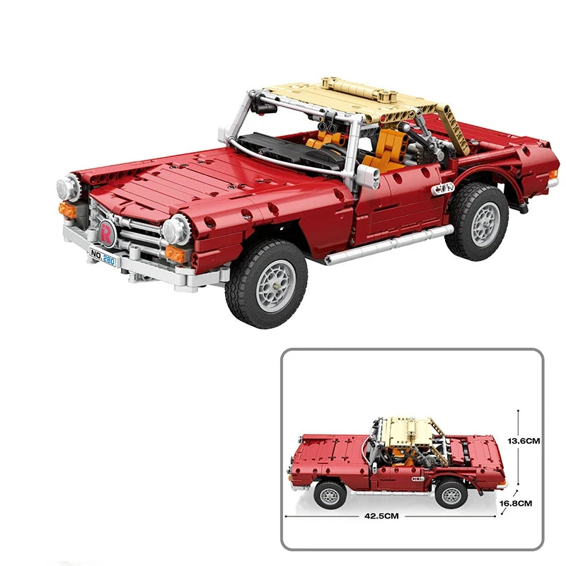 1578PCS Retro 280SL Classic Car Model Building Blocks Bricks Toys