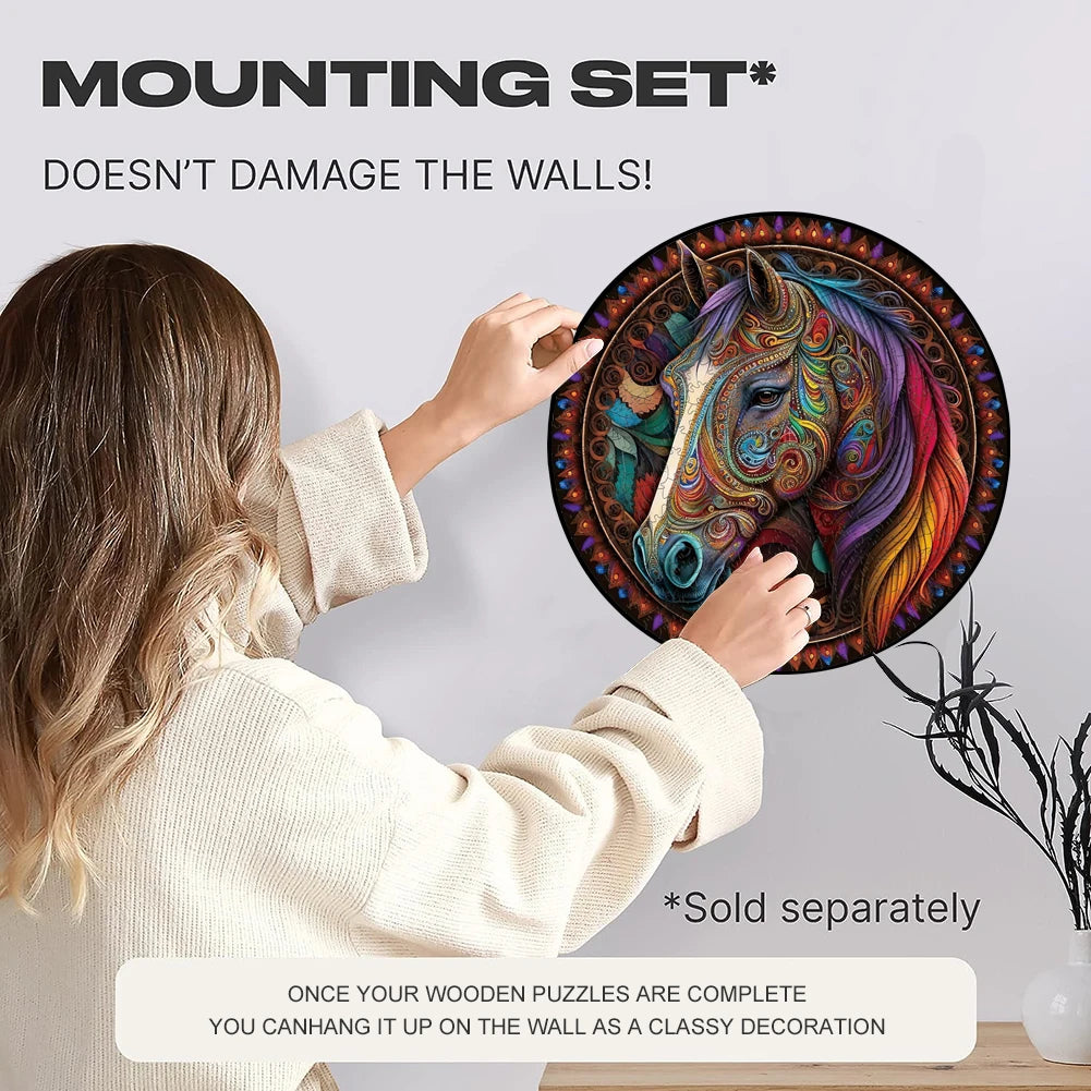 Build The Wooden Mandala Horse – Animal Jigsaw Puzzle Toy!