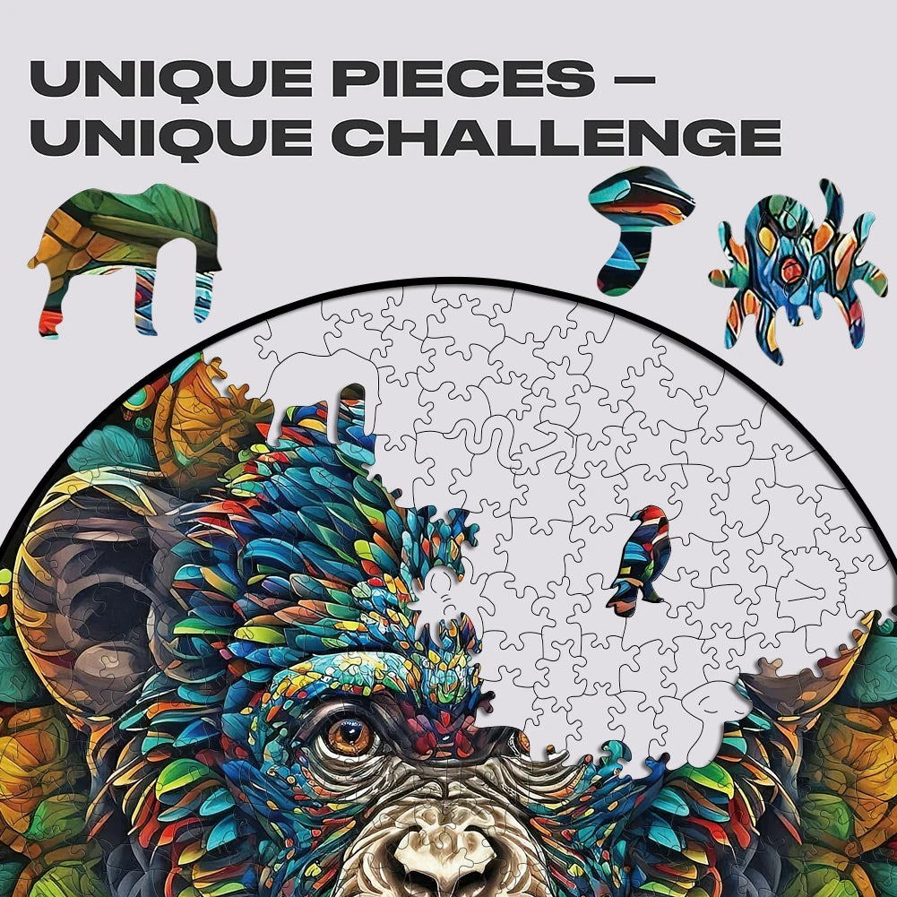 Build The 3D Wooden Beautiful Chimpanzee – Animal Jigsaw Puzzle Toy!