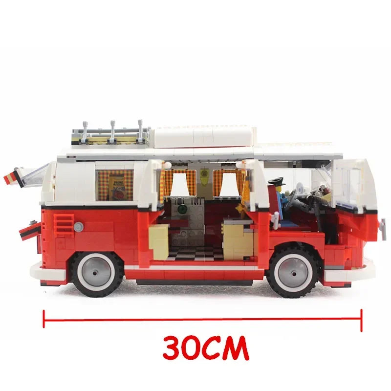 Build the Volkswagen T1 Camper Van – High-Tech Bus Blocks Toy Set!