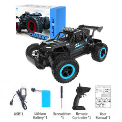 Q102 2.4Ghz 4WD RC Flat Racing Truck with Light 1:14 Remote Control Dirt Bike High Speed Off-road Car Kids RC Toy