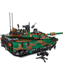 1406PCS World War II  Military Battle Leopard 2A7 Tank Model Building Block Toys