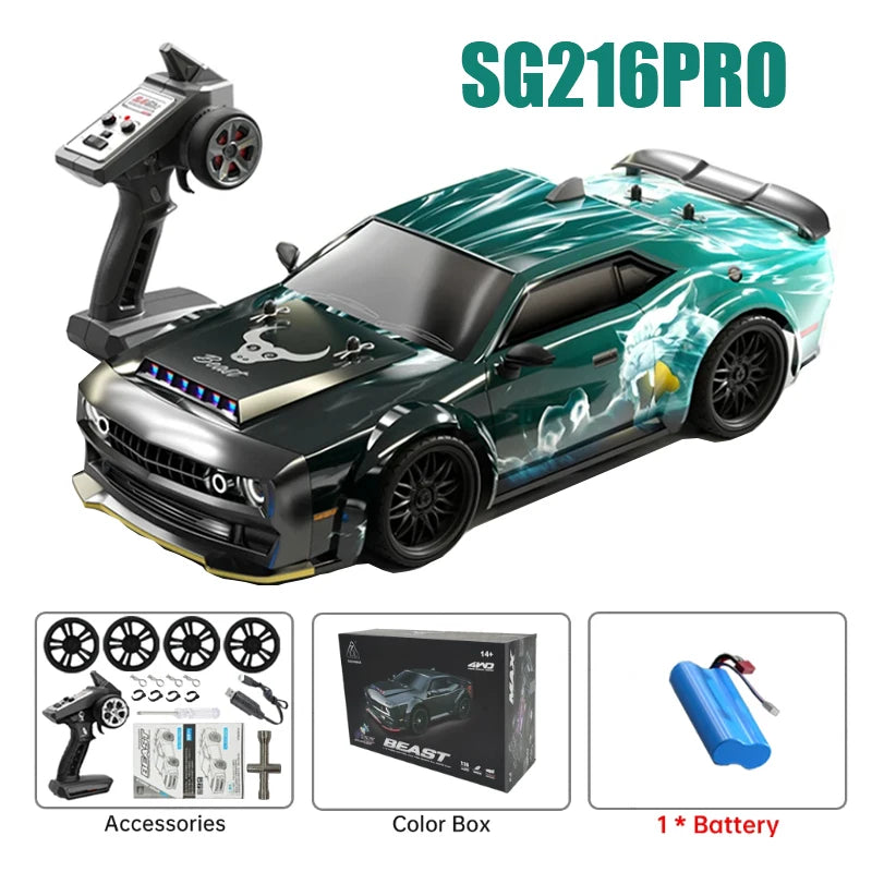 Race the 1:16 Brushless 4WD RC Car – High-Speed Remote Control Toy!