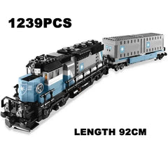 City Steam Train Toy - Building Blocks Bricks Set, Great Gift!