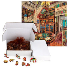 A4 Wooden Jigsaw Puzzle 200 Pieces | Exquisite Bookstore | Unique Puzzle